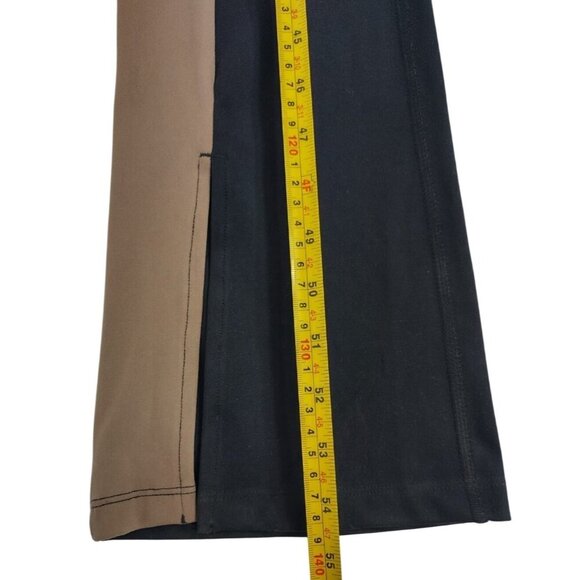 Black and Tan Color Block Sleeveless Flare Leg Scoop Neck SIZE S. Womens . - Picture 7 of 7